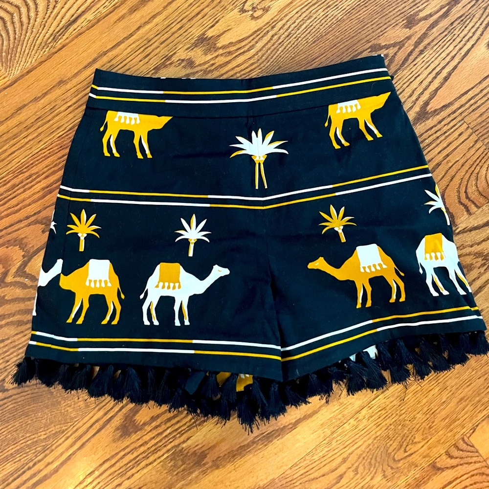 Kate Spade high waisted camel print shorts. Size 8.